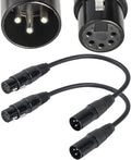 DMX Lighting Cable 5 Pin Male to Female, 1.5M/5FT, Pack of 2 W902