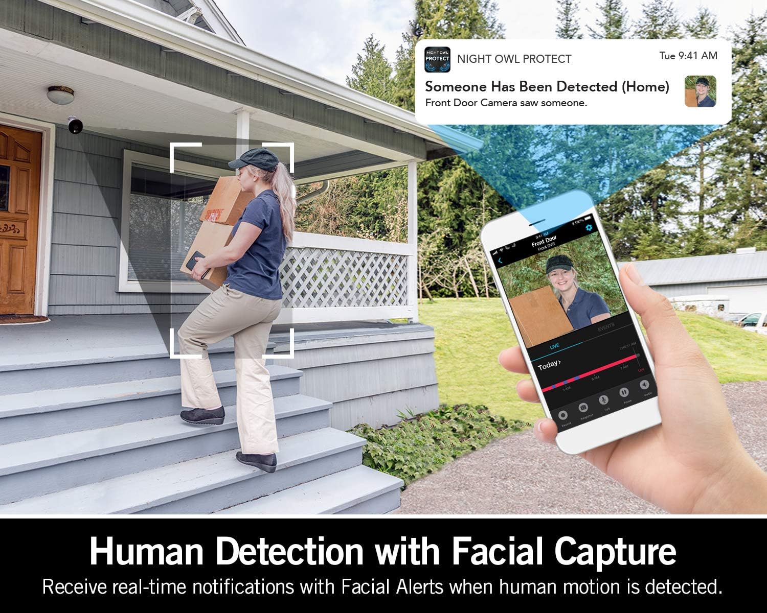 1080p Wi-Fi Smart Security System with 4 Indoor/Outdoor Cameras and 1TB Hard Drive C949