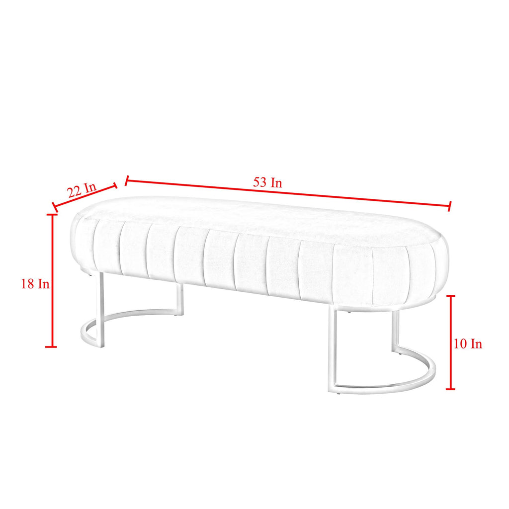 Navy/Gold Velvet Bench C4196