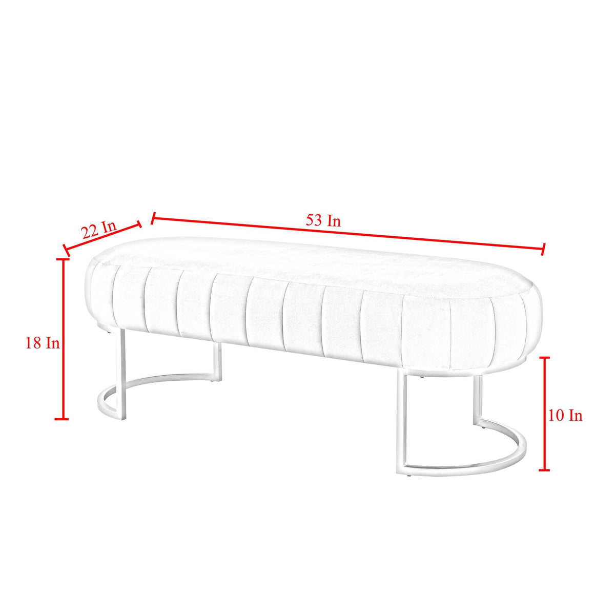 Navy/Gold Velvet Bench C4196