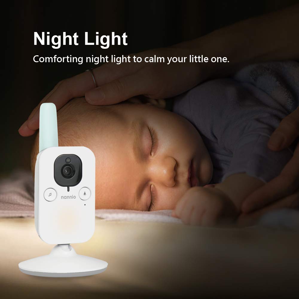 Video Baby Monitor with Night Light & Vibration, 3.5 Camera Monitor, Two-Way Audio B24615
