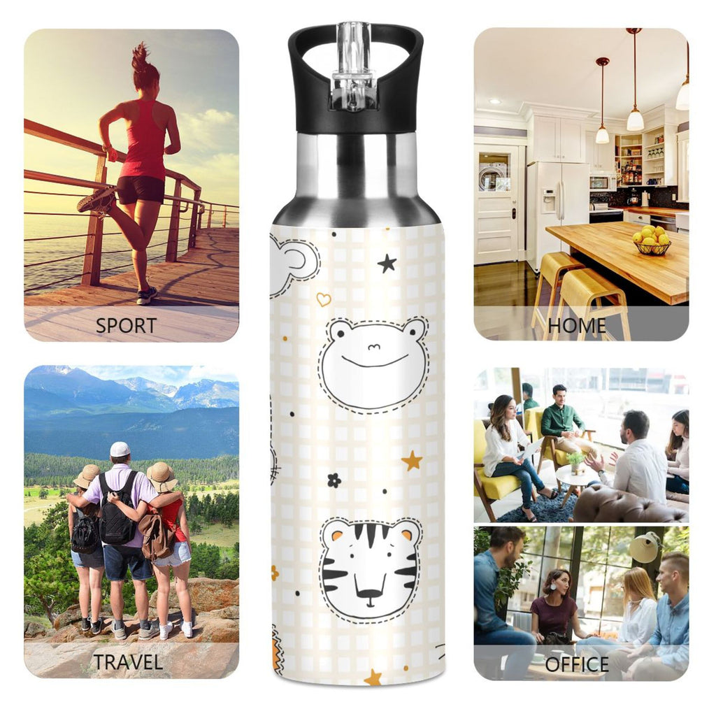 Stainless Steel Insulated Water Bottle with Straw Lid W328181