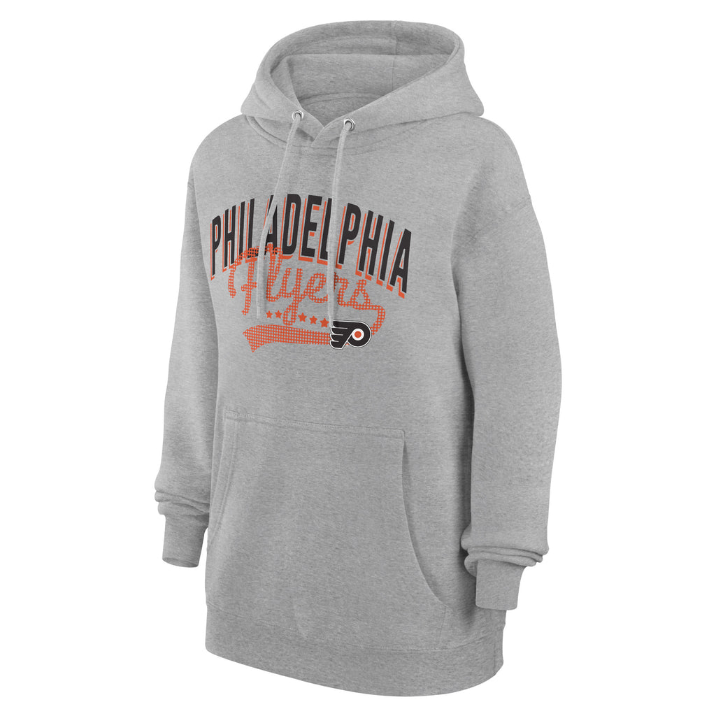 Gray Philadelphia Flyers Filigree Logo Pullover Hoodie R532477