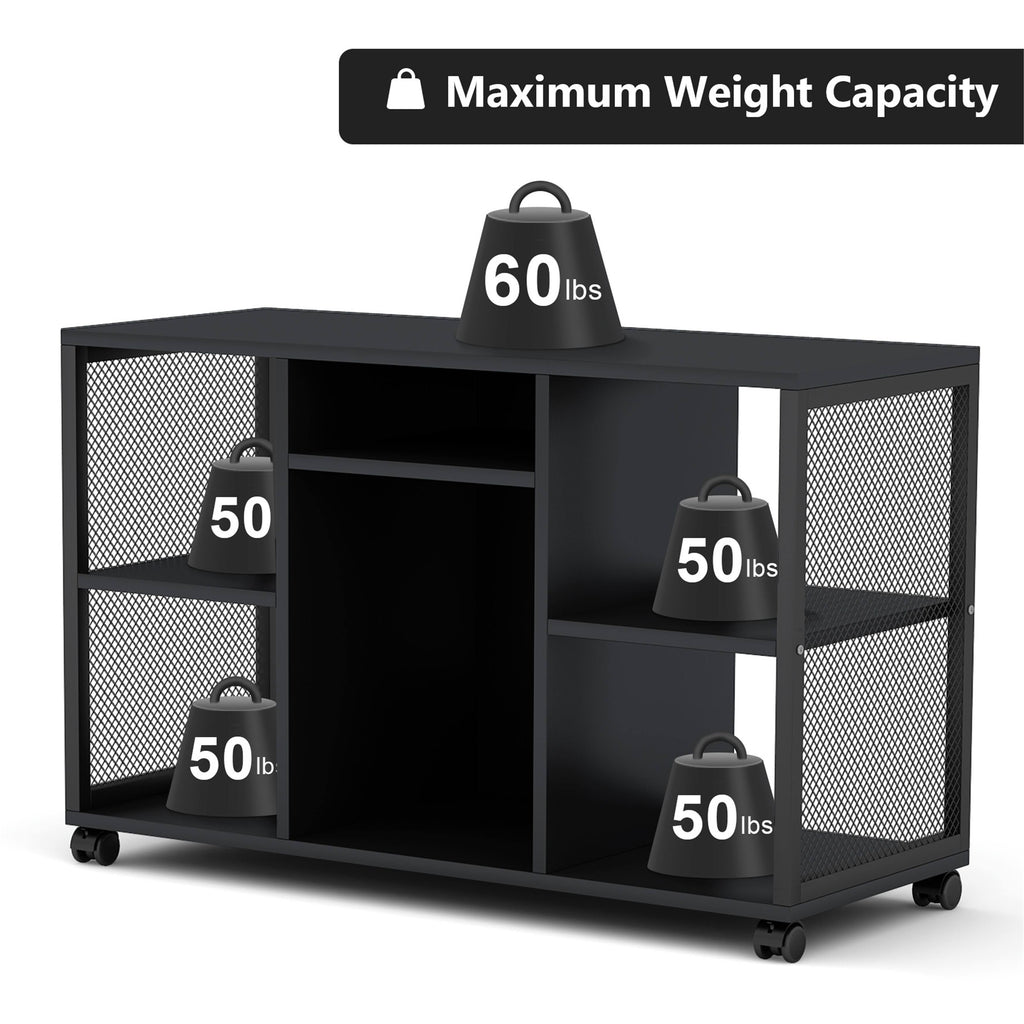 Black 2-Drawer Mobile Filing Cabinet J54558