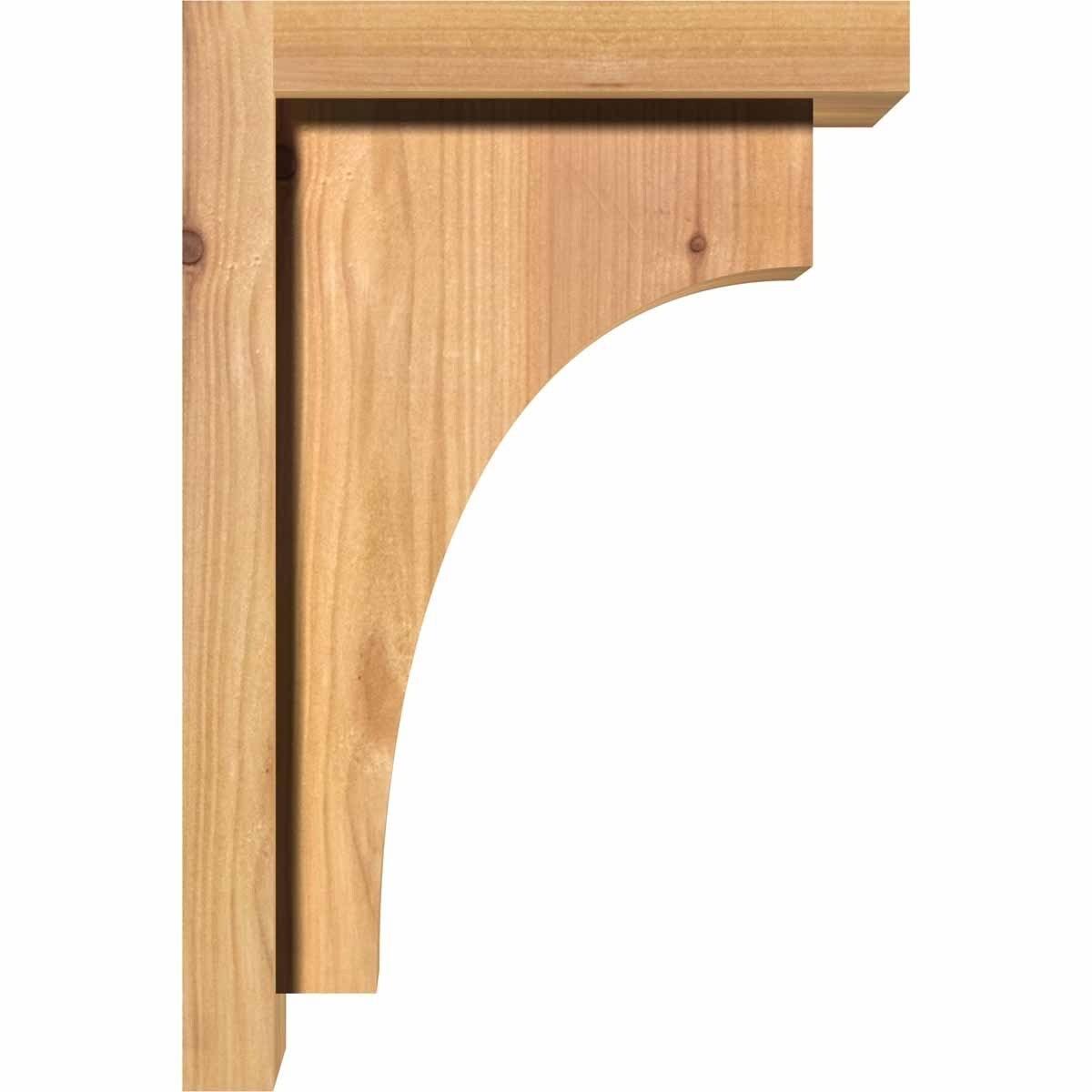 7 1/2x22W x 10x22D x 14x22H Western Red Cedar Corbel with Backplate J90355