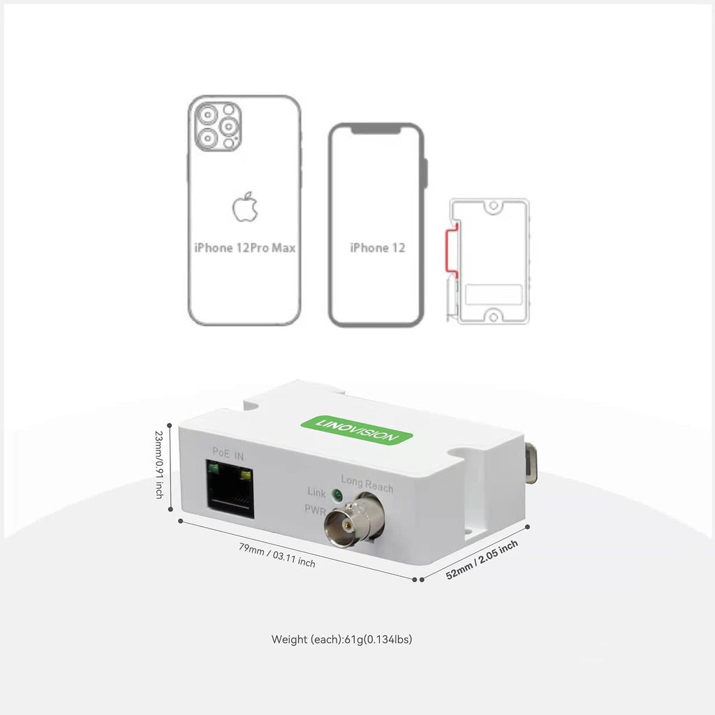 2 Pack EOC Converter IP Over Coax O1715