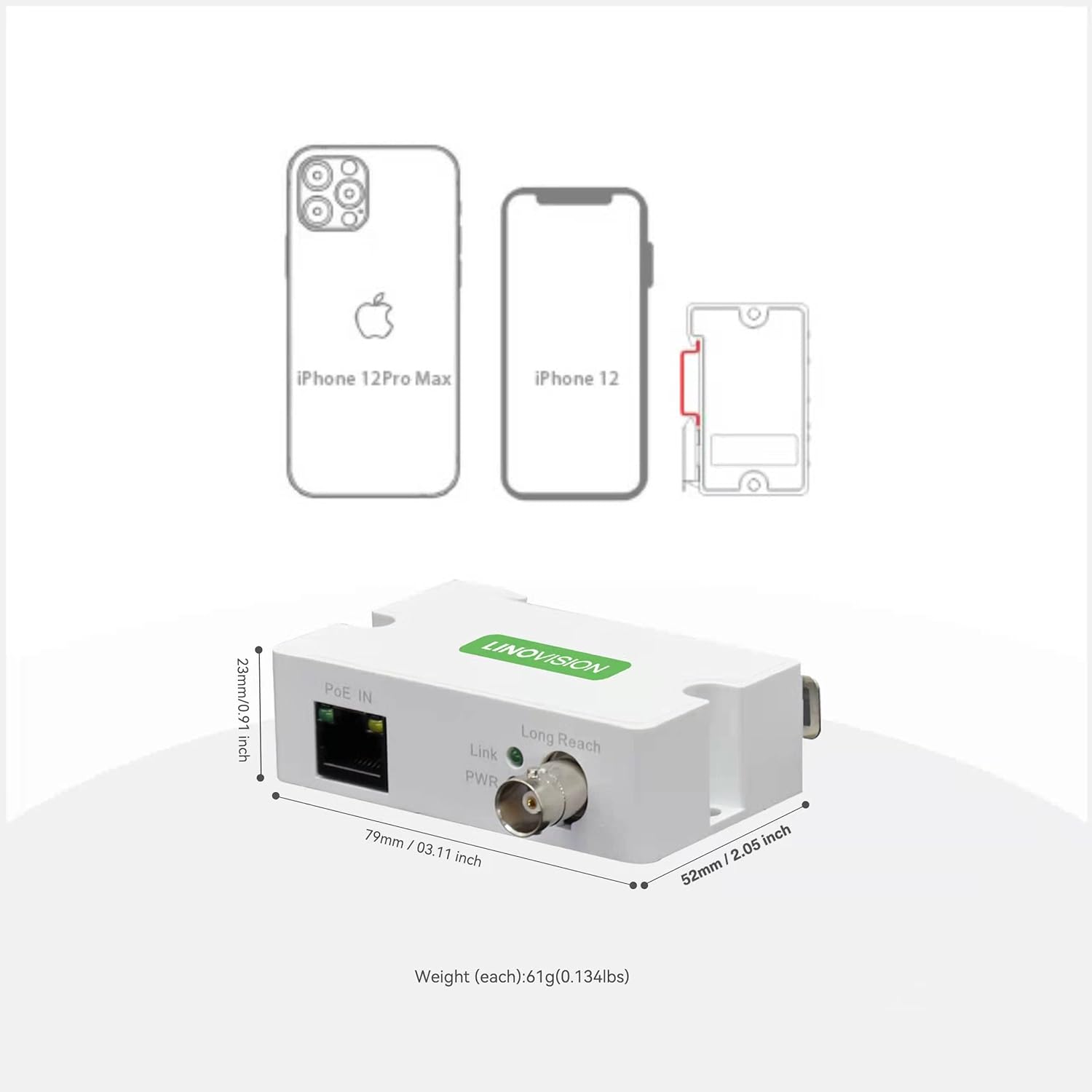2 Pack EOC Converter IP Over Coax O1715