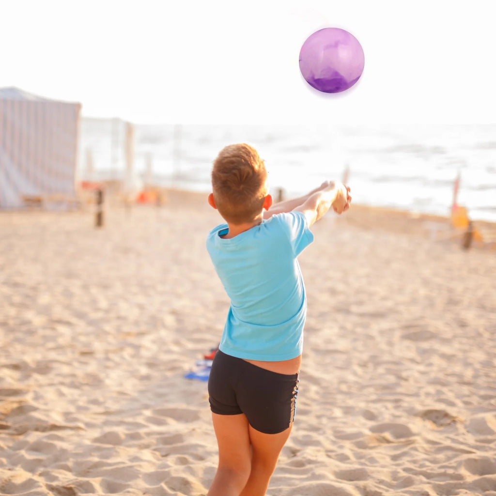 5 PCS Beach Ball Inflatables Glossy Panel Children’s Toys Pvc I3114