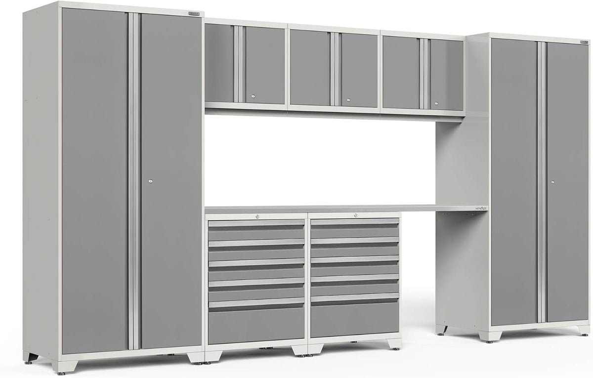 Red 8 Piece Garage Cabinets U3572