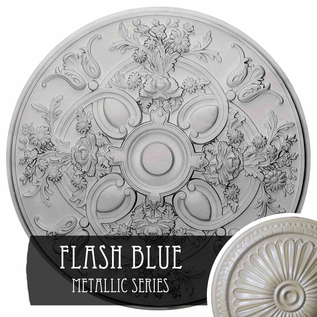 31 1/4x22OD x 2 1/4x22P Hand-Painted Ceiling Medallion M5061