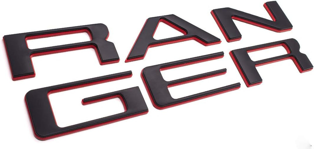 Chrome with Black Outline Tailgate Insert Letters Pack of 2 P3457