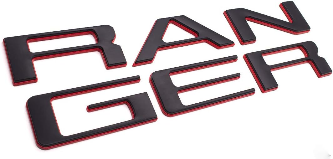 Chrome with Black Outline Tailgate Insert Letters Pack of 2 P3457