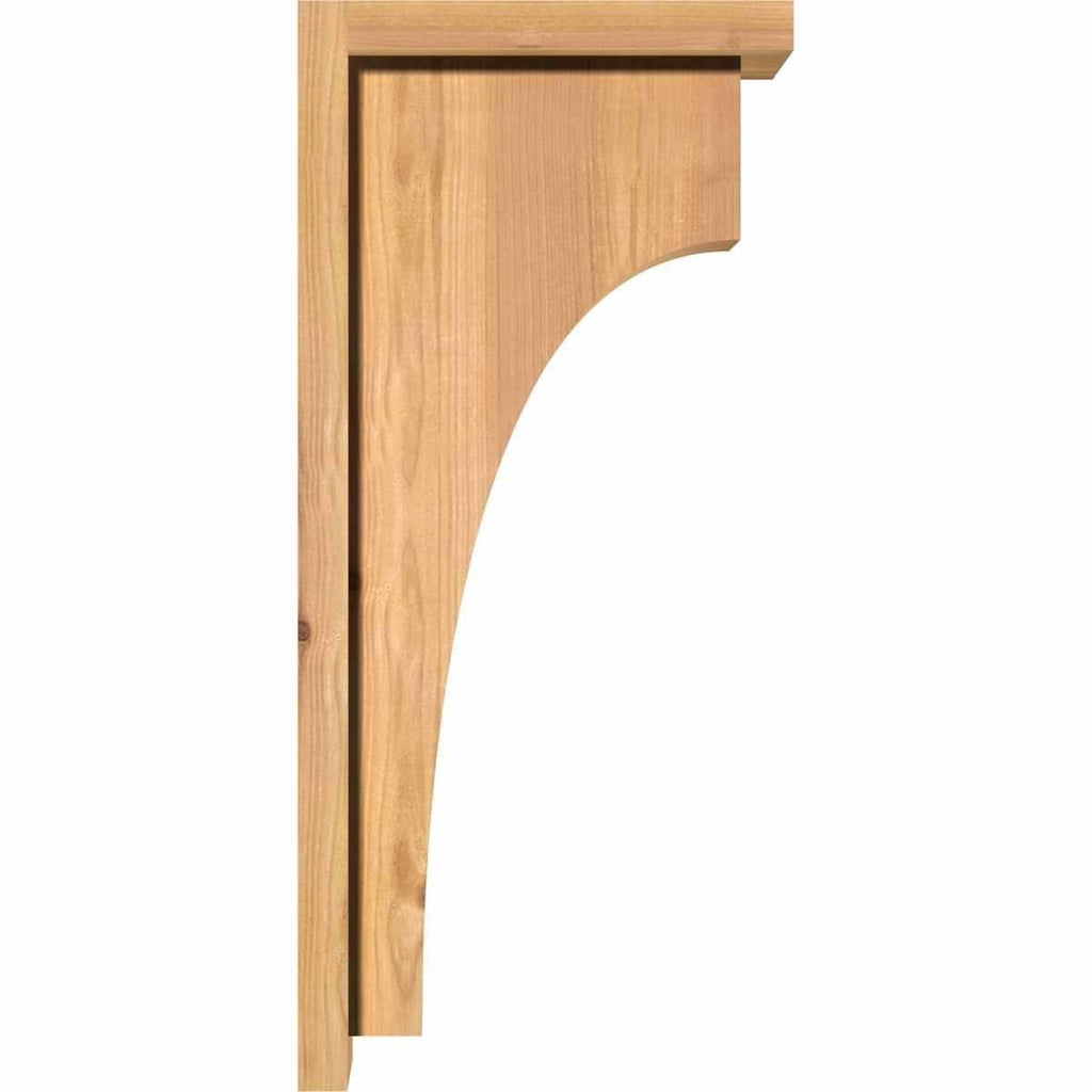 7 1/2x22W x 10x22D x 14x22H Western Red Cedar Corbel with Backplate J90355