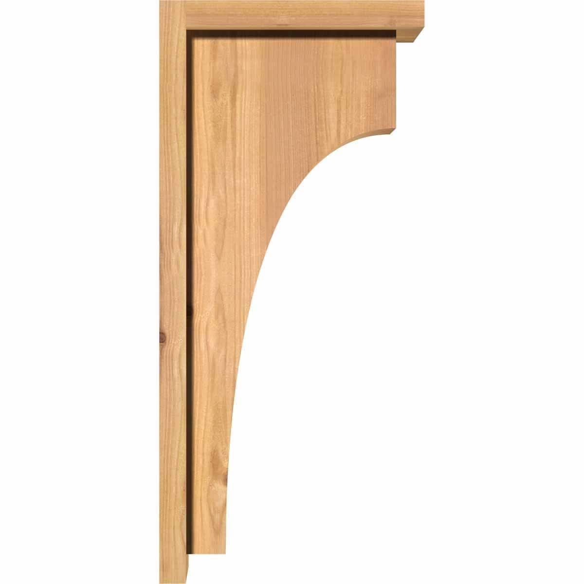 7 1/2x22W x 10x22D x 14x22H Western Red Cedar Corbel with Backplate J90355