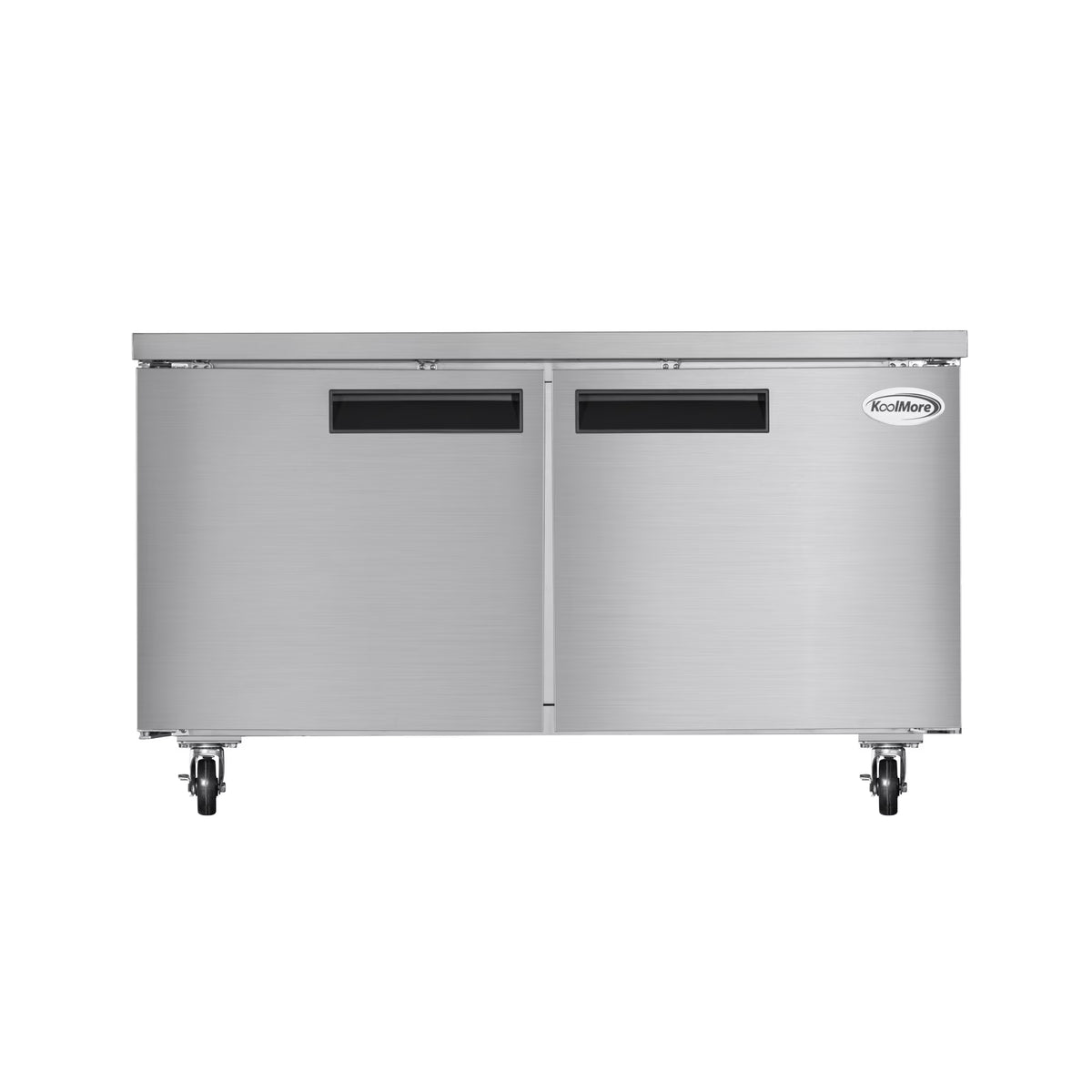 60 in. Two-Door Commercial Undercounter Freezer in Stainless Steel with Casters E502955