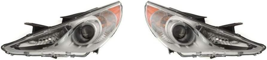 Hyundai Sonata Headlight Assembly Driver and Passenger Side with Bulbs F6620
