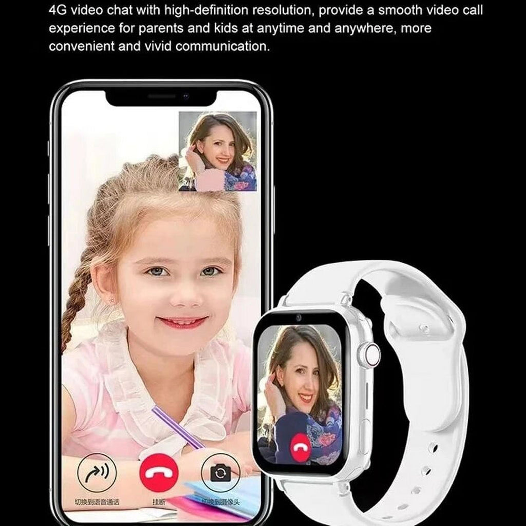 White 4G Smart Watch with GPS Location Tracker Camera D8261