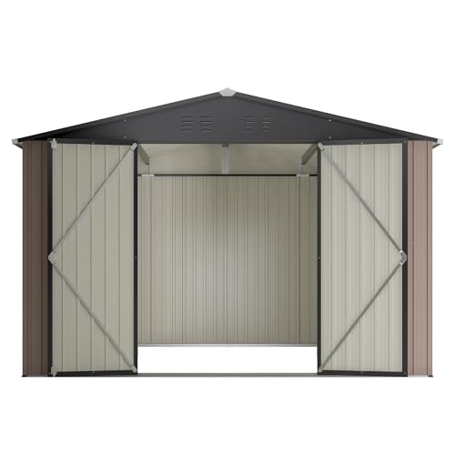 Brown Metal Storage Shed P366643