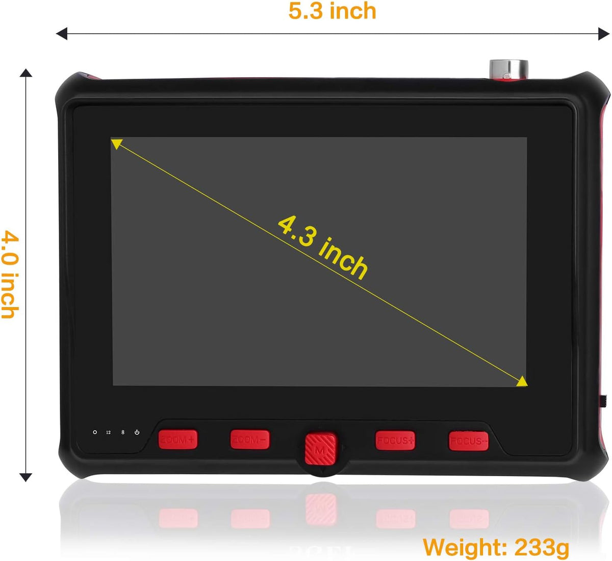 Wrist CCTV Tester HD 8MP Portable Camera Tester 4.3 Inch TFT LCD Monitor Analog Video Test PTZ Control 12V Power Output D7568