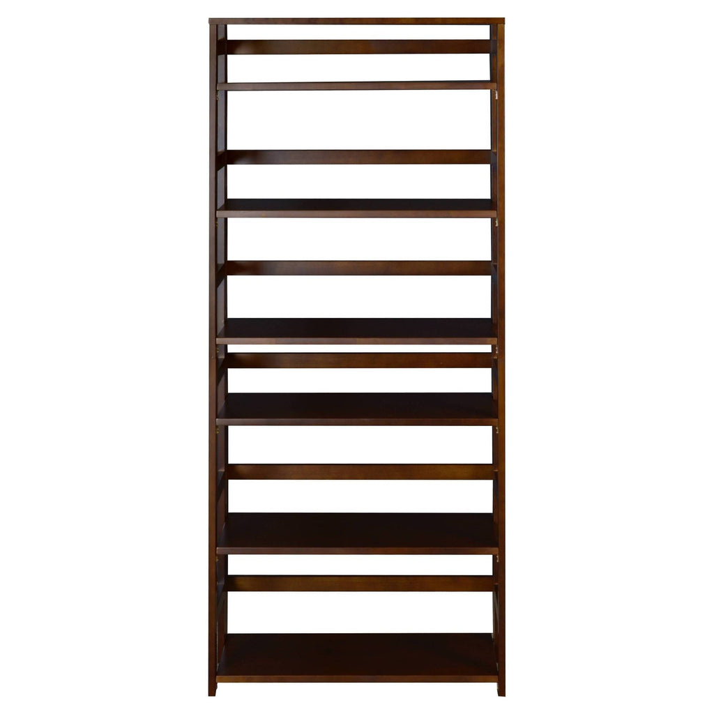 Mocha Walnut Folding Bookcase Z946252