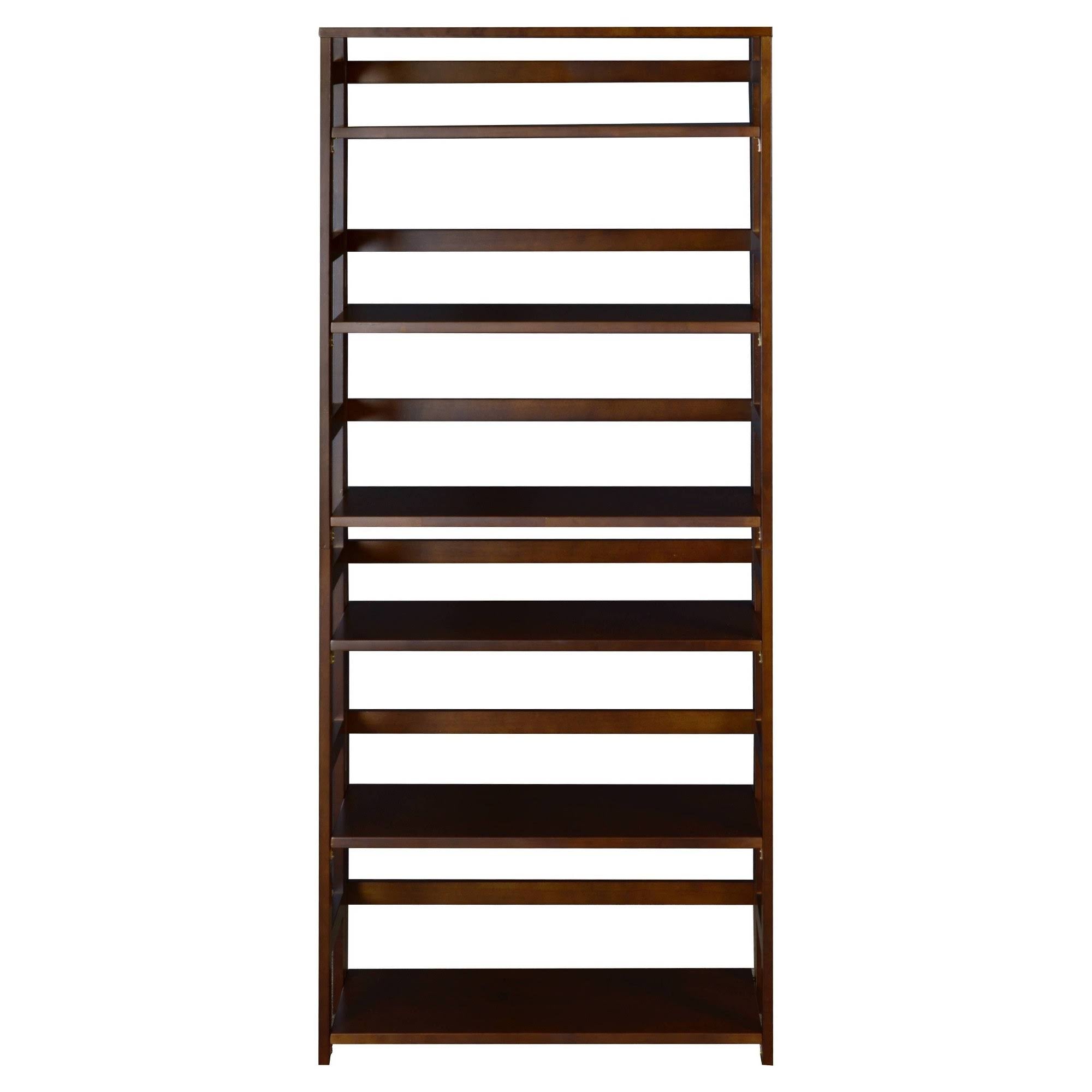Mocha Walnut Folding Bookcase Z946252