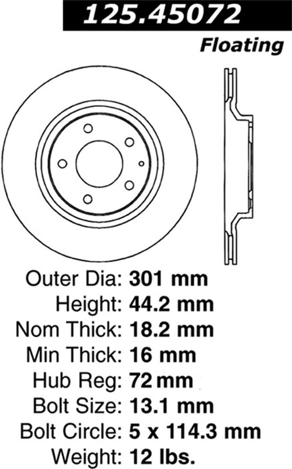High Carbon Alloy Brake Rotor F503