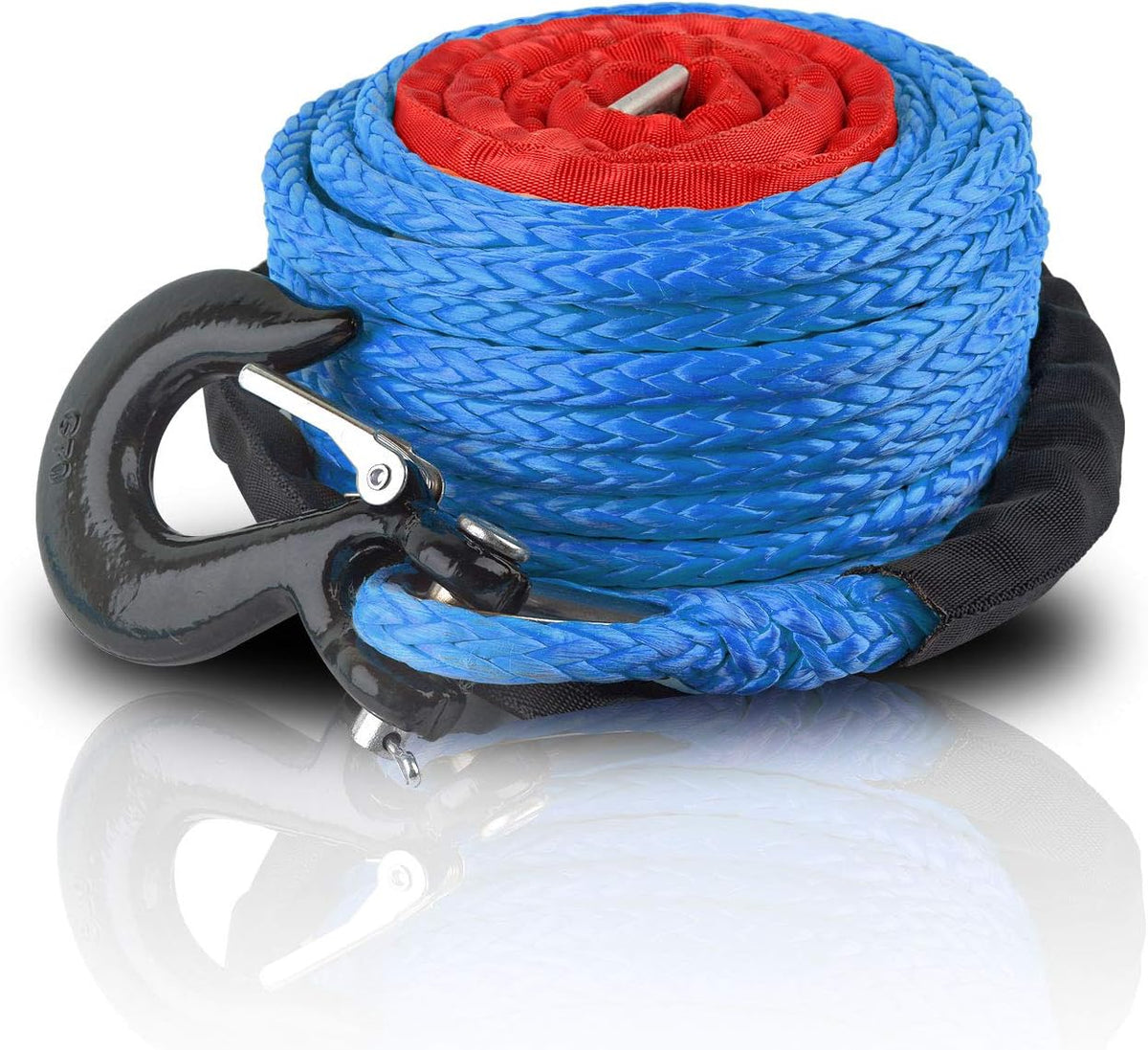 3/8" x 100ft Synthetic Winch Rope Dyneema Winch Cable, Grey, Pack of 2 X7176