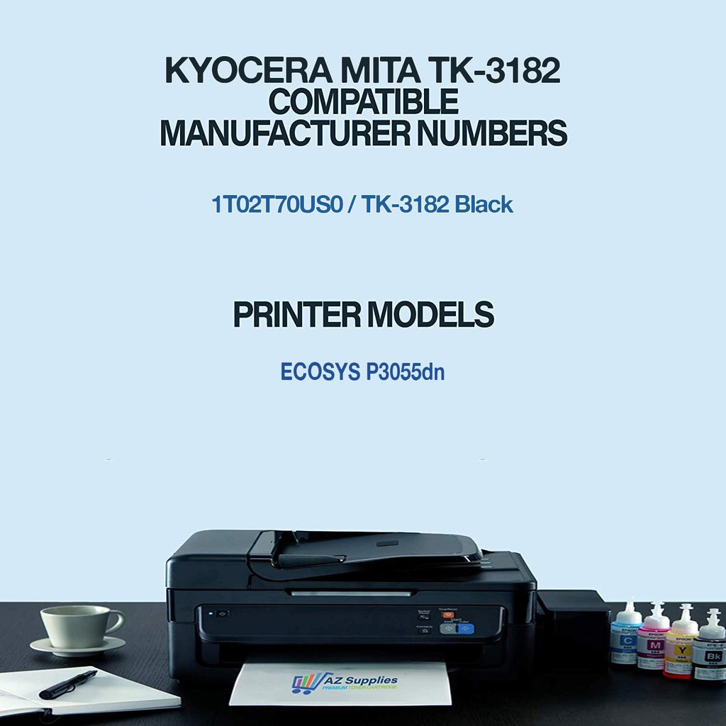 Toner Cartridge for Kyocera Mita TK-3182 ECOSYS P3055dn (Black - 1 Pack) L97419
