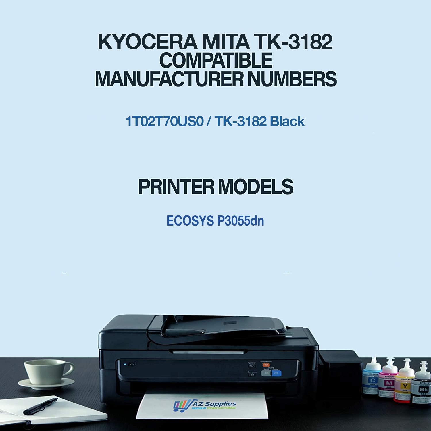 Toner Cartridge for Kyocera Mita TK-3182 ECOSYS P3055dn (Black - 1 Pack) L97419