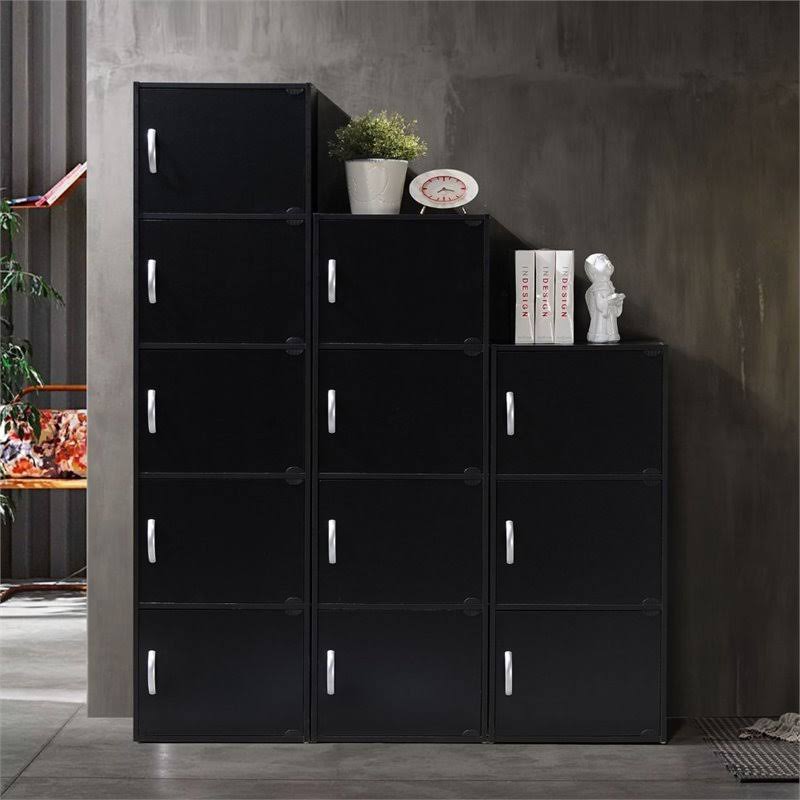5 Door Black Cabinet V76378