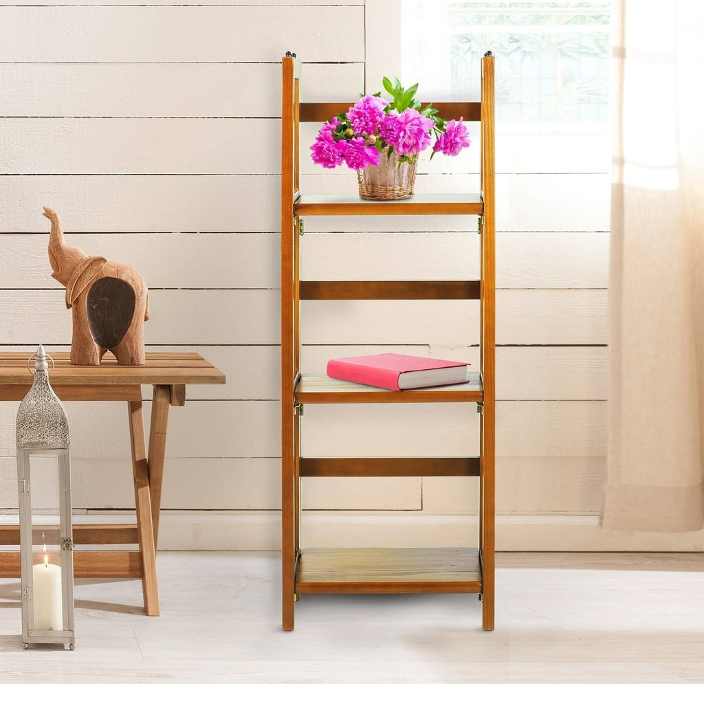 White 3-Shelf Folding Bookcase B4465