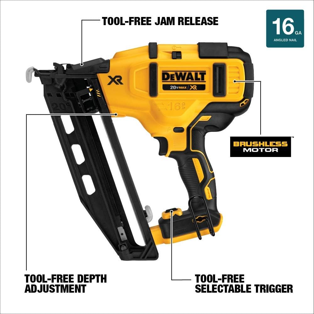 Finish Nailer, Angled, 16GA, Tool Only Q46575