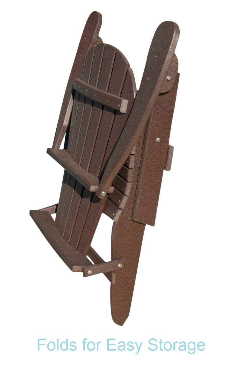 Folding Recycled Poly Adirondack Chair U4394