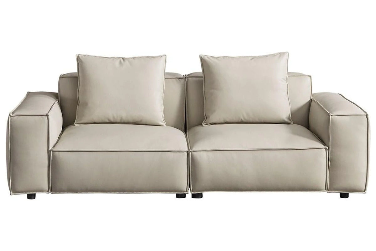 Modern Light Gray Full Leather Sofa B340642