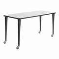 Gray/Black Post Leg with Casters I654