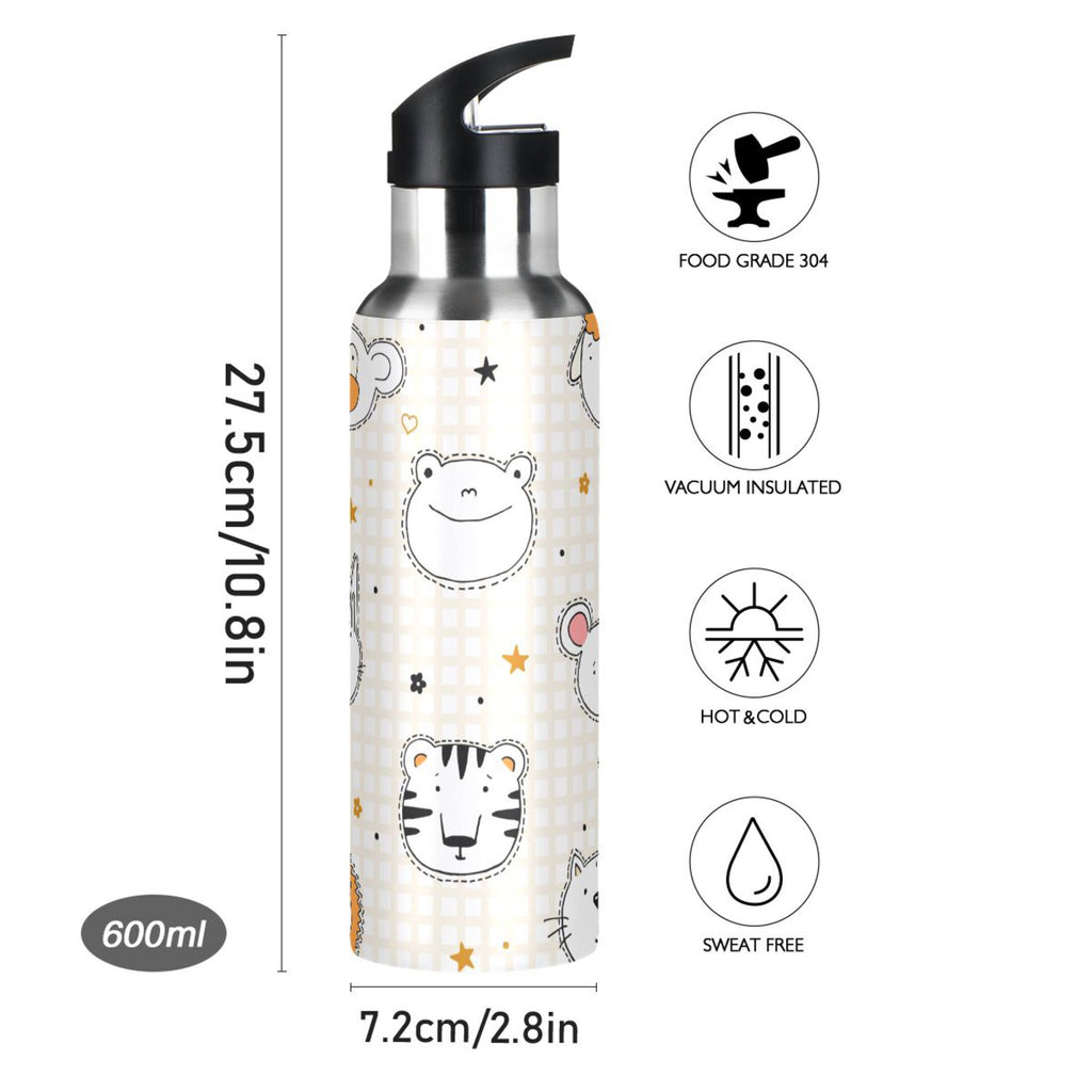 Stainless Steel Insulated Water Bottle with Straw Lid W328181