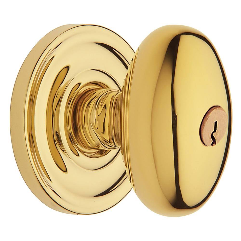 Polished Brass Keyed Entry Door Knob Q780504