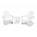 White Plastic Resin Rocking Adirondack Chair W555382