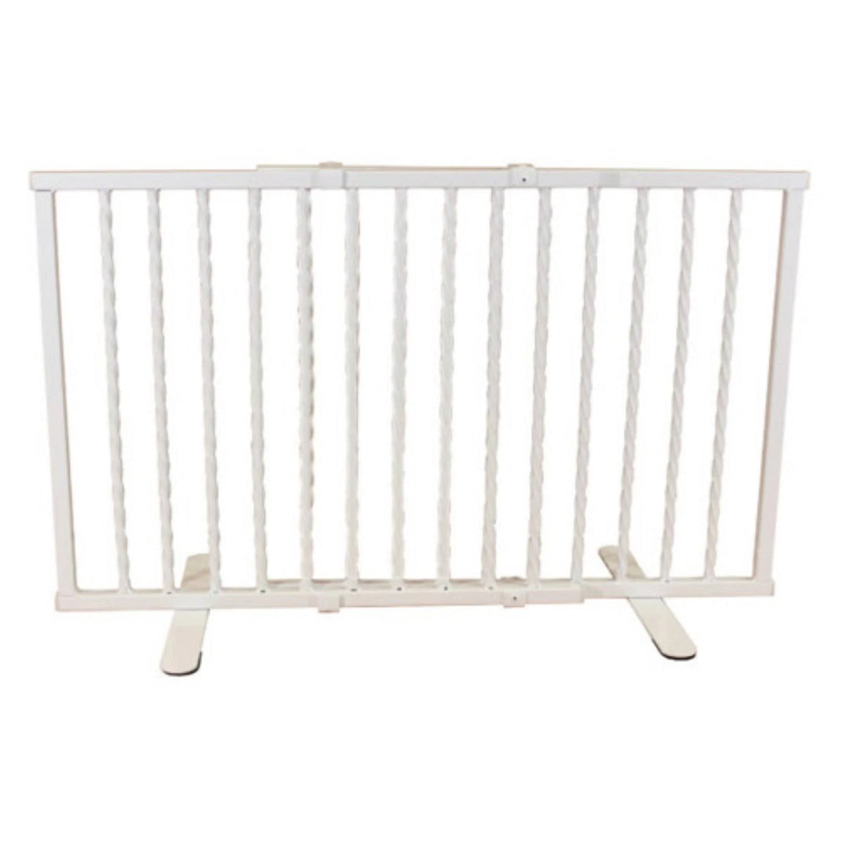 White Wrought Iron Freestanding Pet Gate B744079