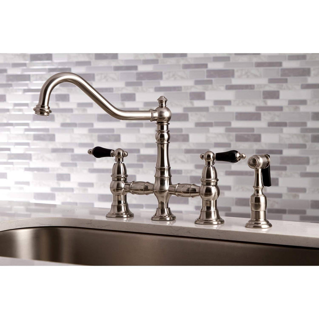 Polished Chrome Kitchen Faucet with Brass Sprayer M4402