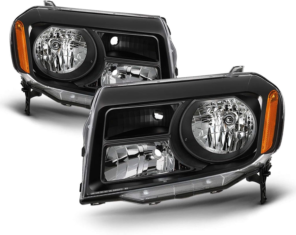 Black Halogen Headlights Pair for Honda Pilot S3688