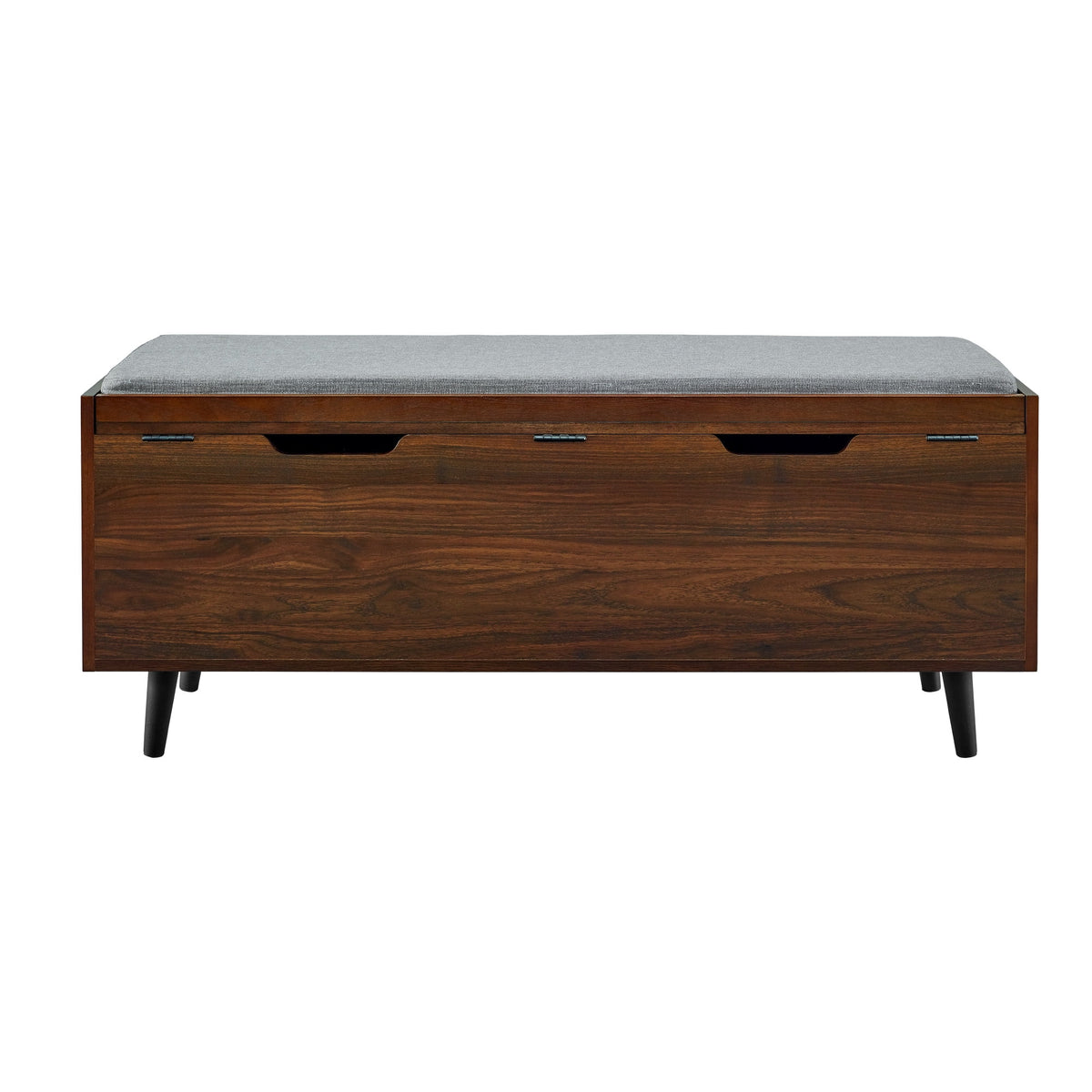 Lift Top Dark Walnut Storage Bench Y492
