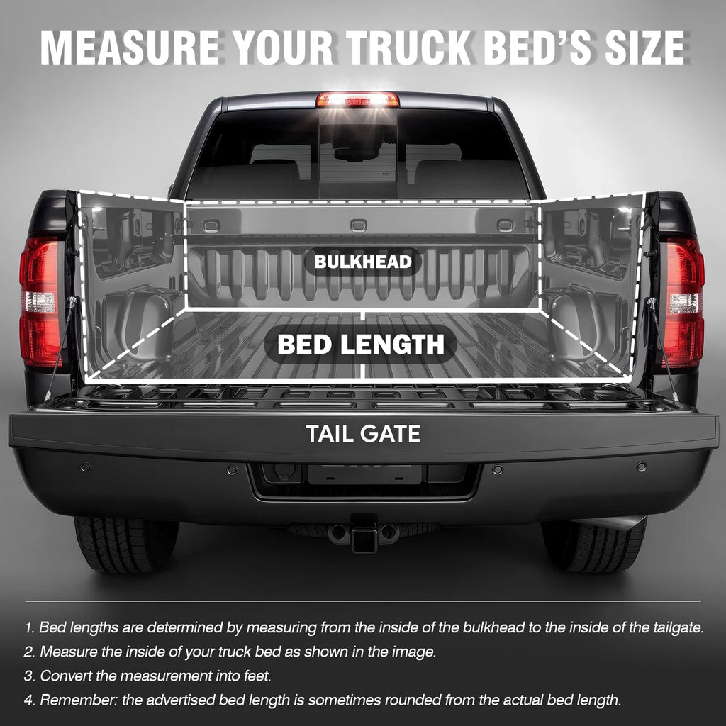 TTC-HARD-082 Solid Hard Top Tri-Fold Tonneau Cover V4610