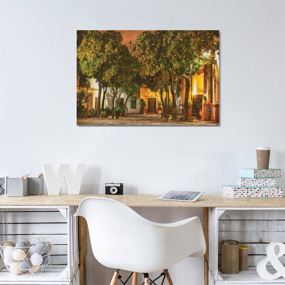 Night in Sevilla Print Canvas Art O174