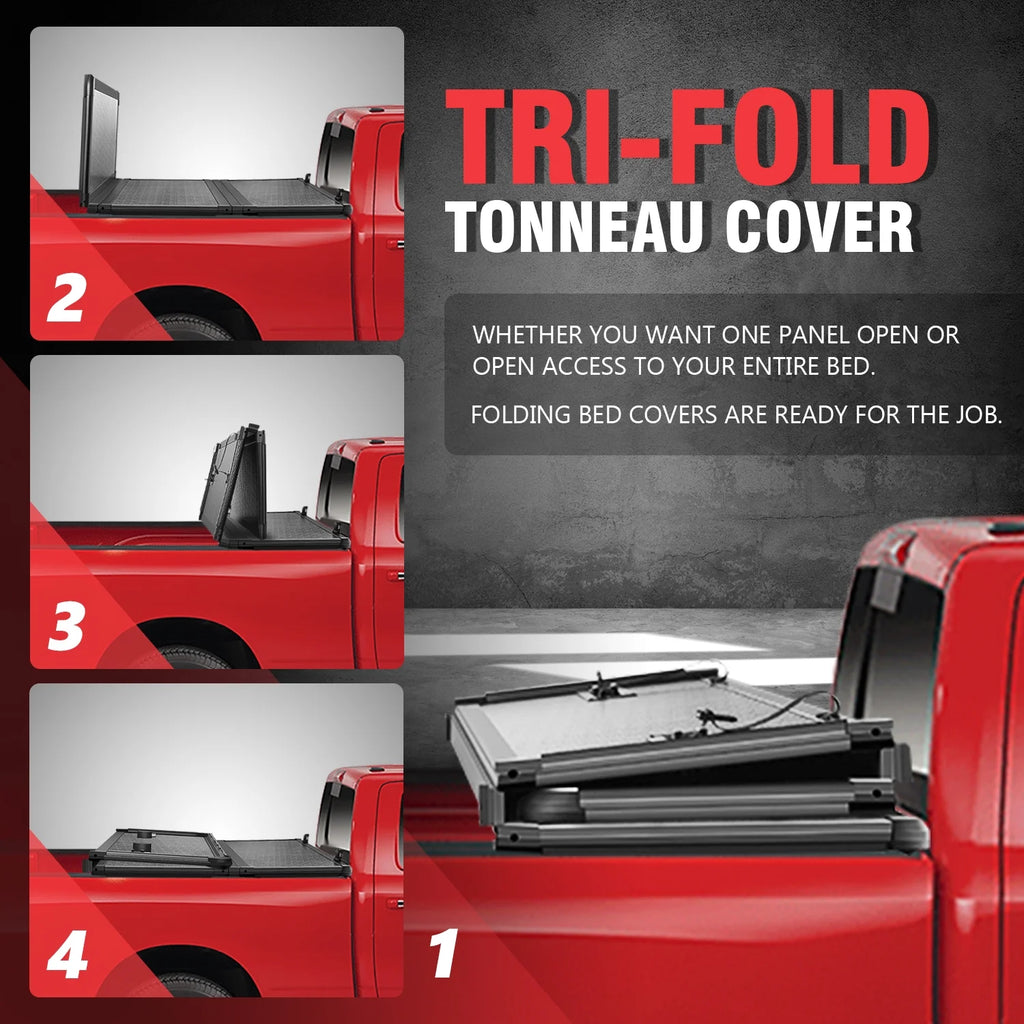 TTC-HARD-082 Solid Hard Top Tri-Fold Tonneau Cover V4610