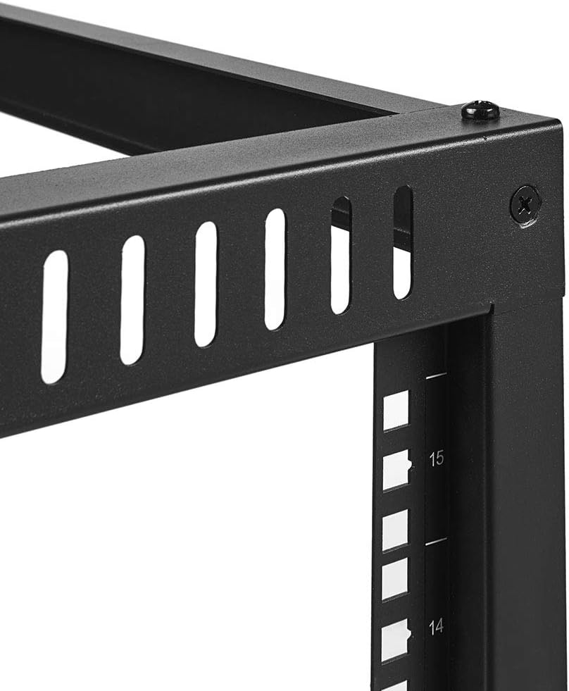 9U Hinged Open Frame Wall-Mount Network Rack, 4-Post 24 Inch Depth V652731