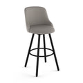 Swivel Counter Stool - Silver Grey Polyester / Black Metal G787344