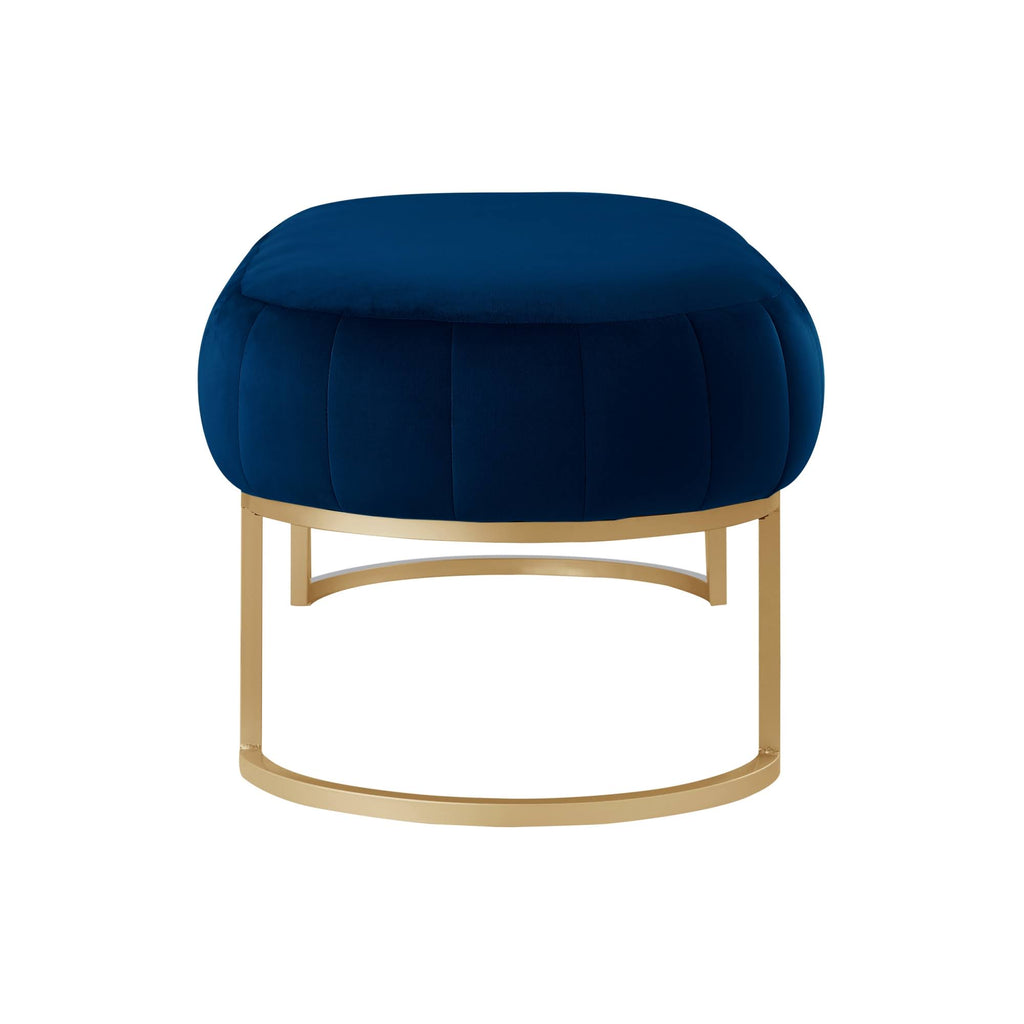 Navy/Gold Velvet Bench C4196
