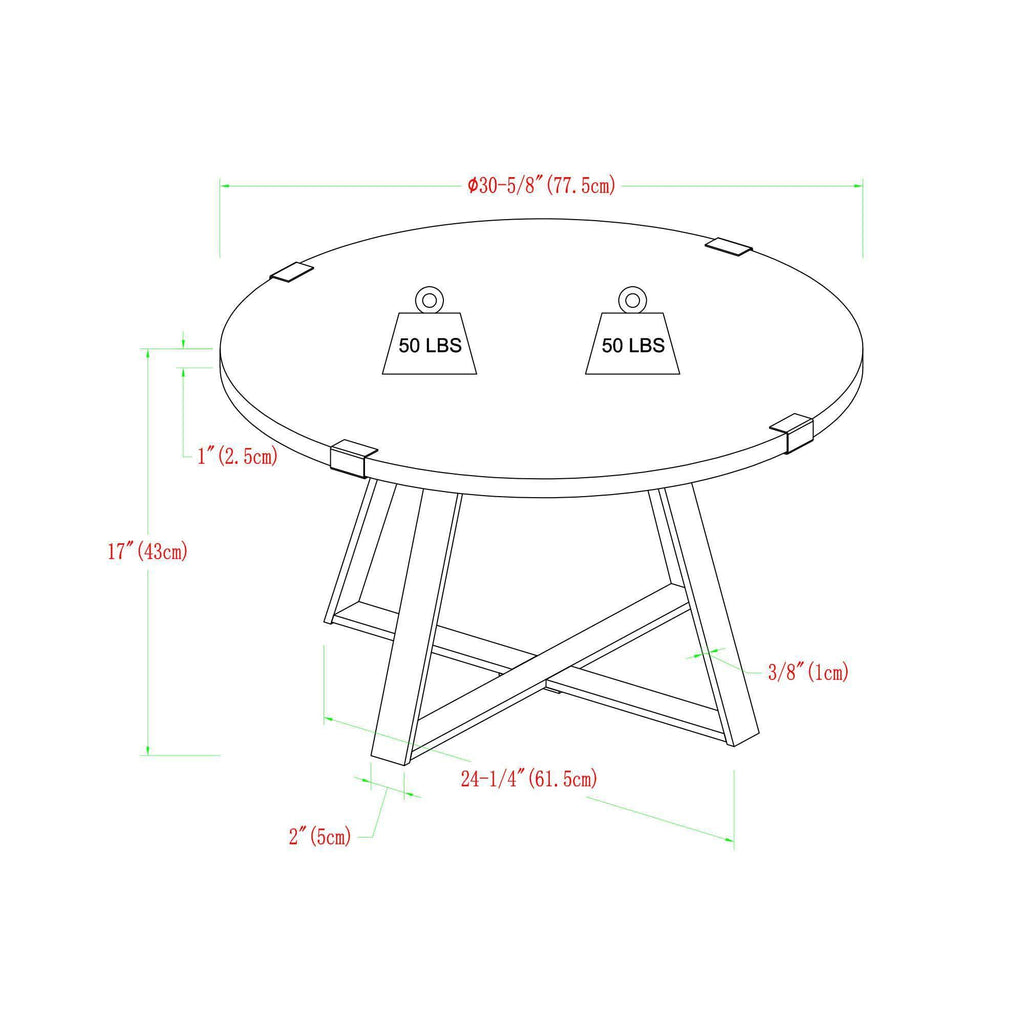 Slate Gray Round Coffee Table P26699