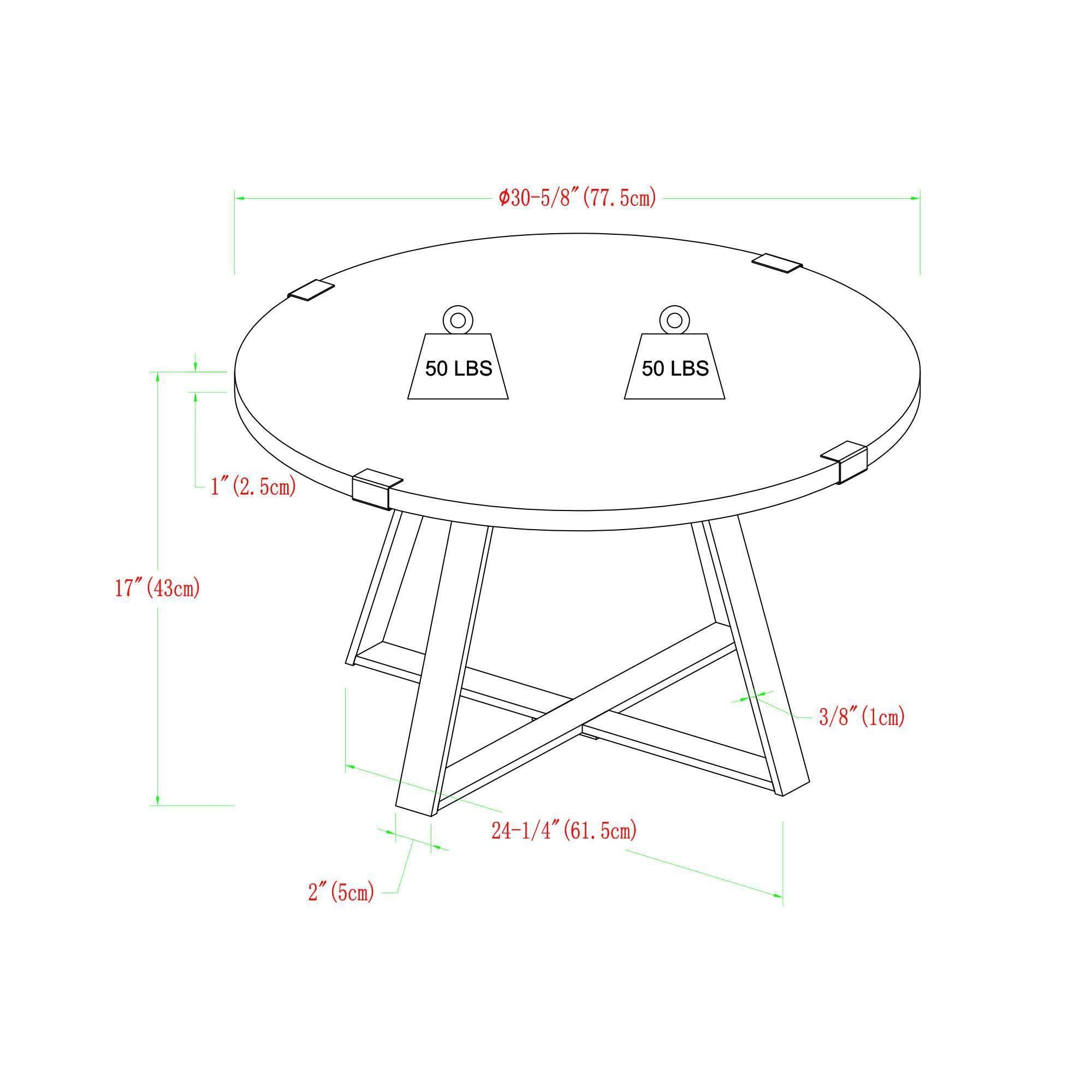 Slate Gray Round Coffee Table P26699